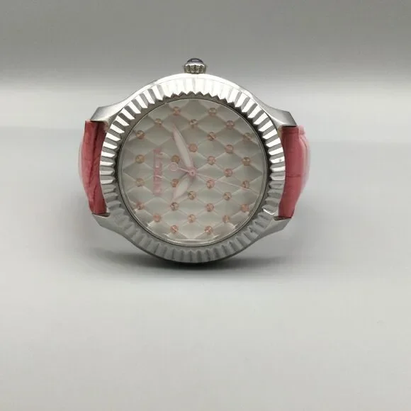 Invicta Angel Watch 40mm Silver Tone Crystals 25744 Pink Leather New Battery - Picture 5 of 15